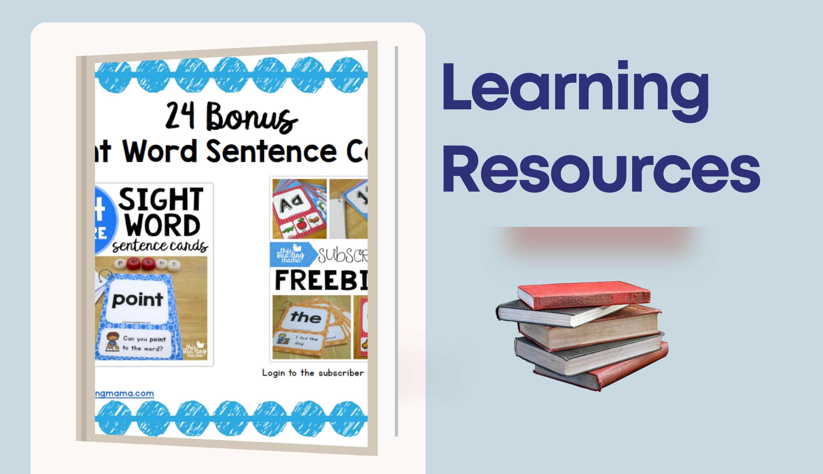 A004- 01-06 Sight Word Sentence Card