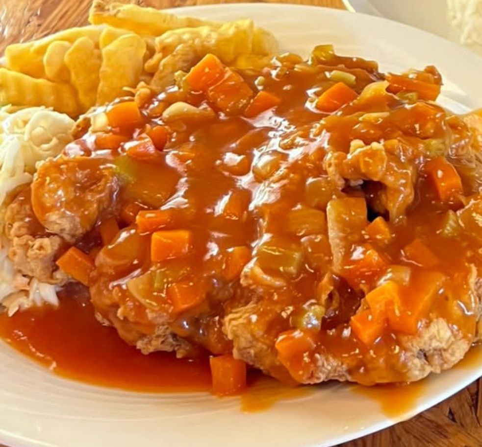 Chicken Chop with Oriental Sauce ( deep fly )