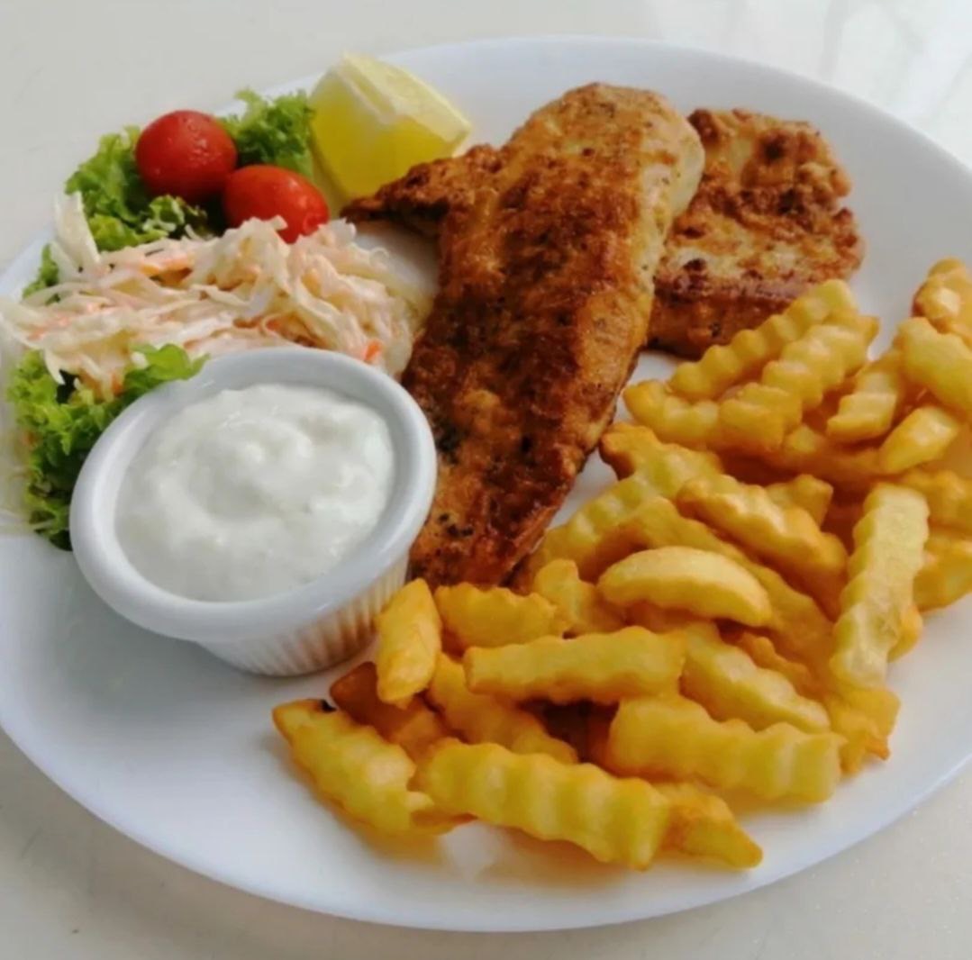 Grilled Fish & Chips