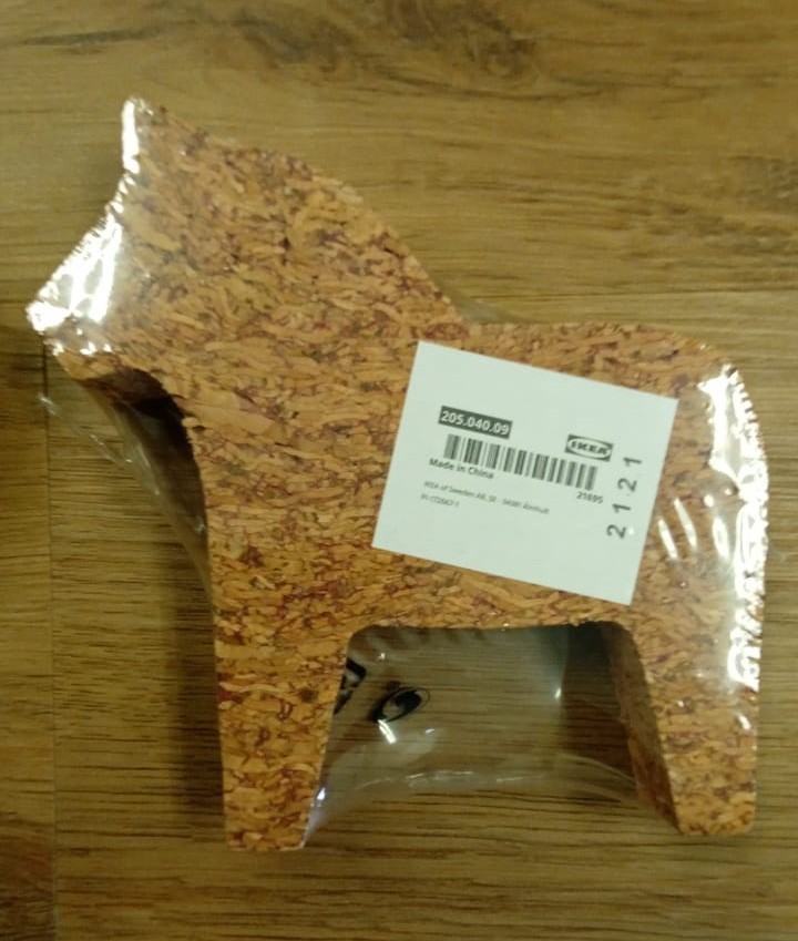 Ikea VINTER VINTERFINT Decoration Home Decor/Gift Swedish Dala Horse, Cork 6"